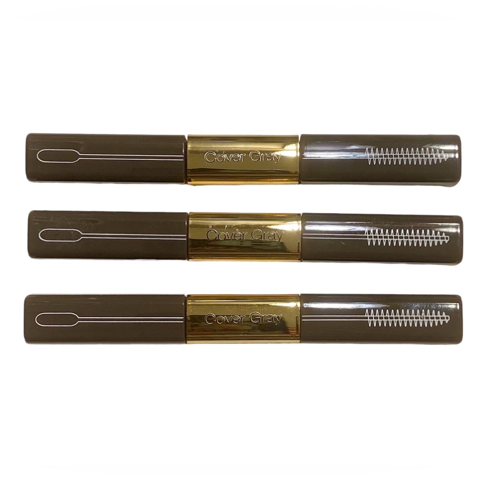 Lot of 3 COVER YOUR GRAY 2-in-1 brush-in & root concealer - dark brown